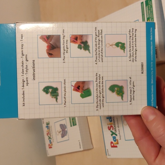 Diamond dots keychain dinosaur, butterfly craft lot - Picture 4 of 5